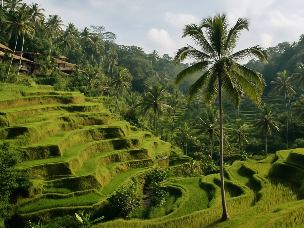 tegallalang rice terrace view in ubud