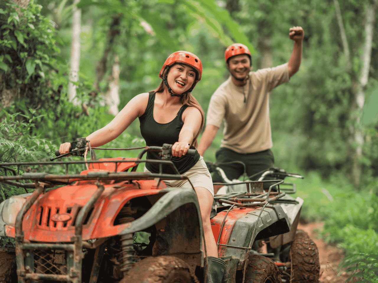 Ubud ATV Adventure riding through Bali jungle trails