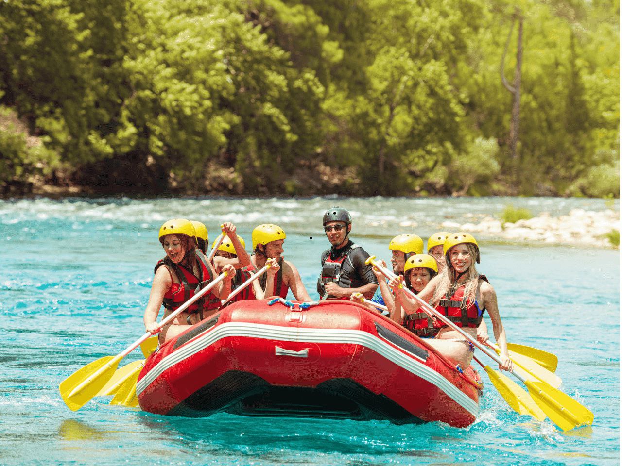 ayung rafting private driver tourist enjoy adventure