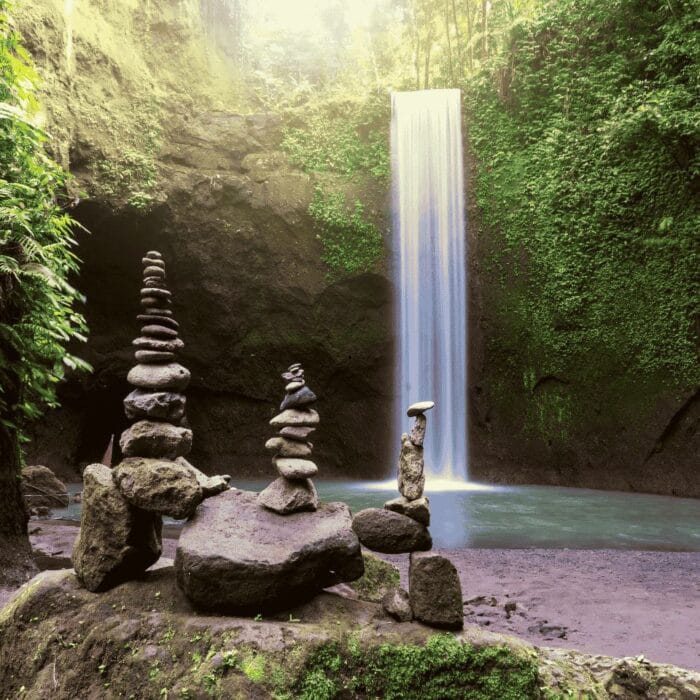 about ubud bali tibumana waterfall
