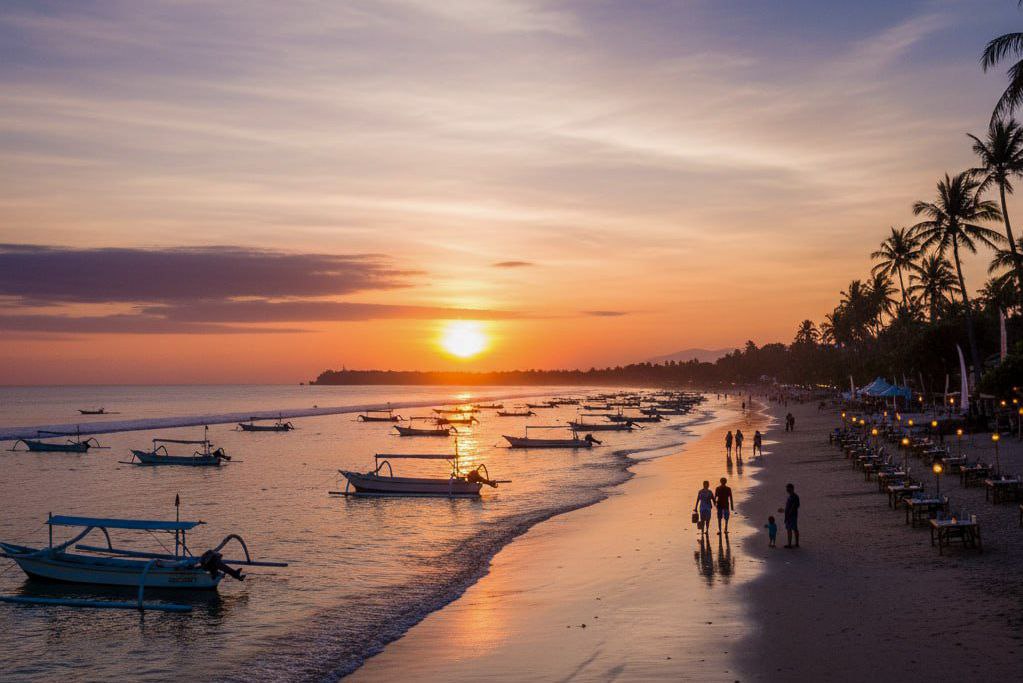 uluwatu private driver at jimbaran beach sunset