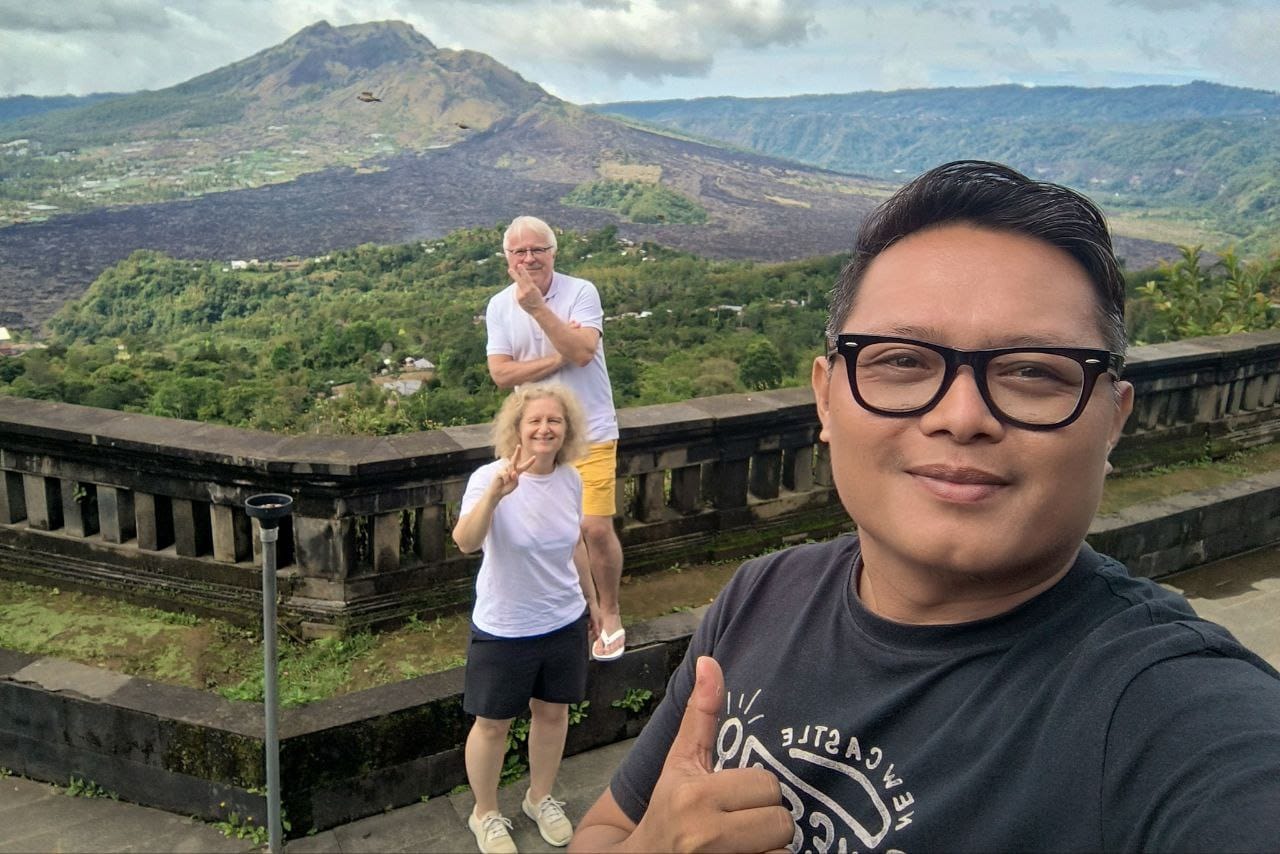 Kintamani Private Driver Bali with Mount Batur and Lake Batur views