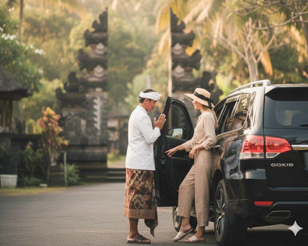Bali private car and driver service for travelers.