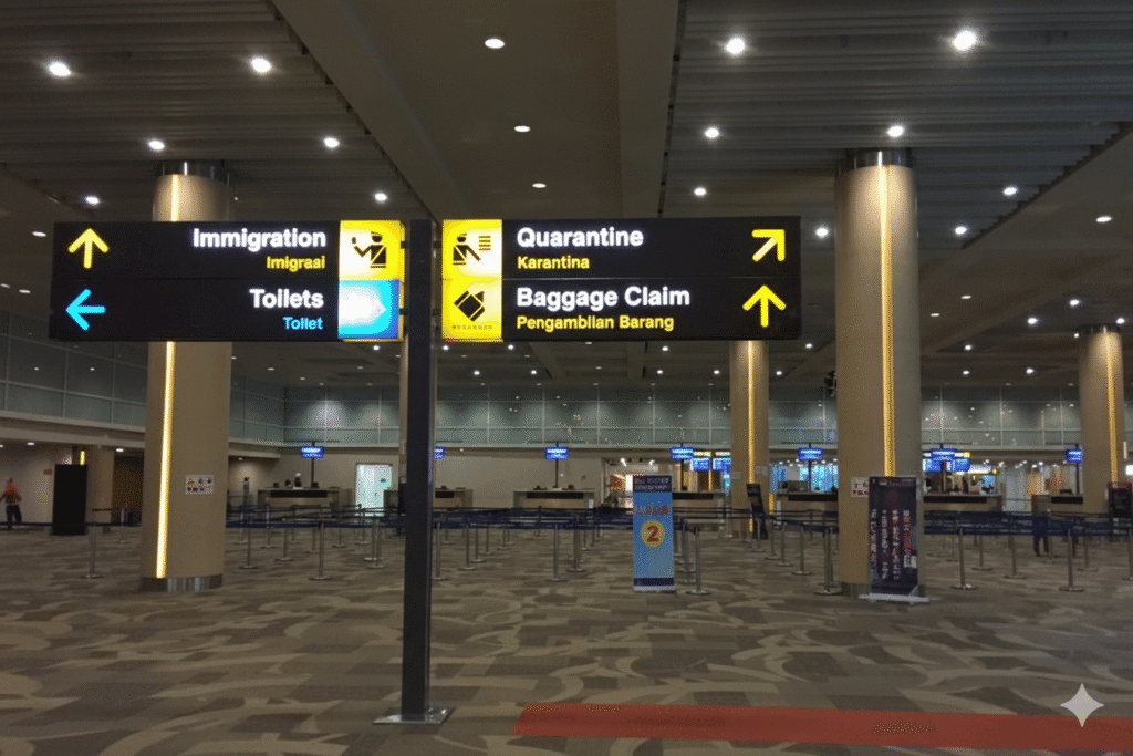 bali tourist visa immigration counter at ngurah rai airport