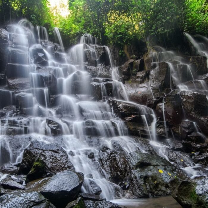 Most beautiful waterfall in bali at kantolampo waterfall