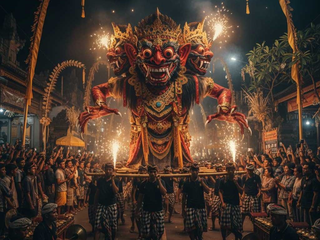 bali silent day ogoh ogoh parade cultural tradition