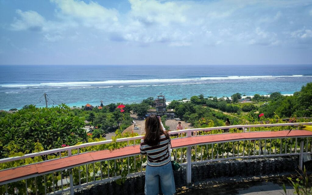 Pandawa Beach Bali sunset view with calm ocean