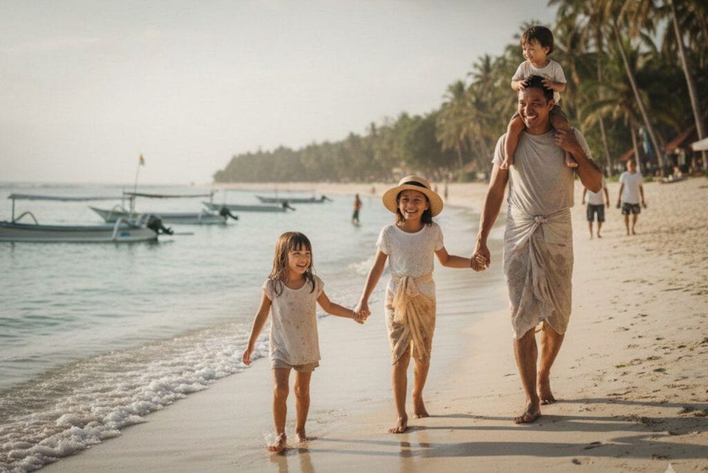 bali tour activities for families at sanur beach