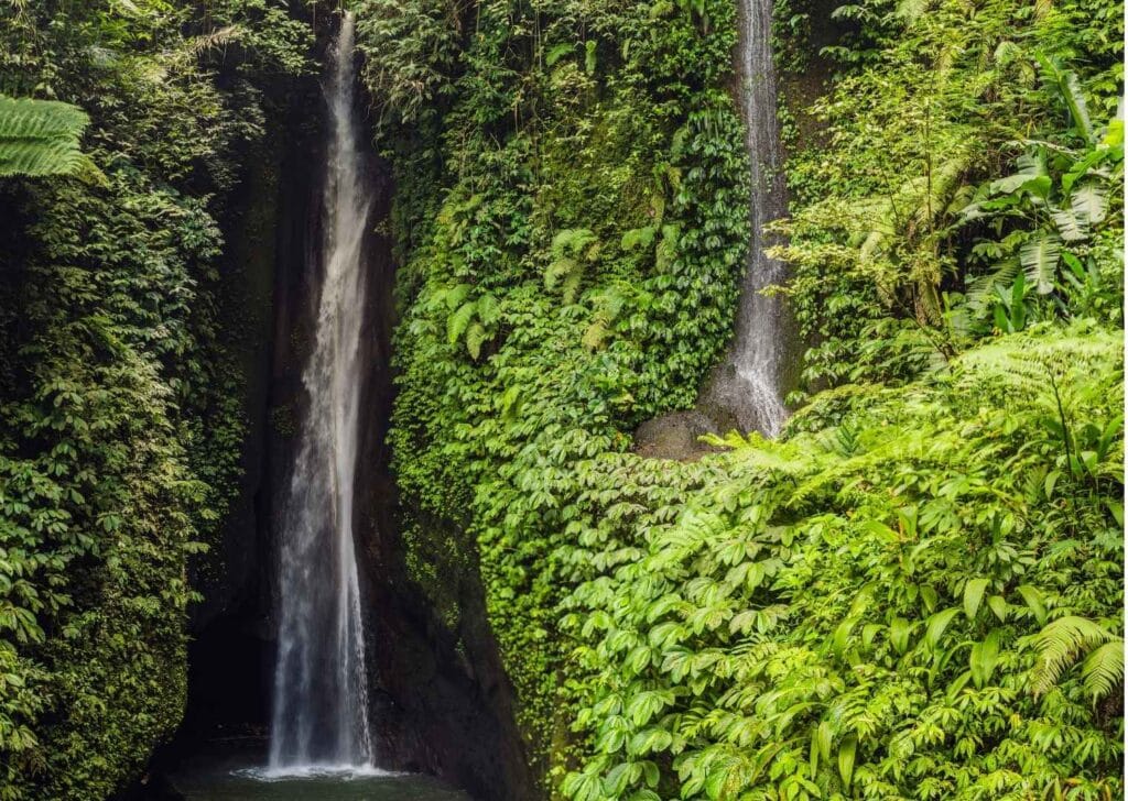 leke leke waterfall guide natural waterfall scenery bali