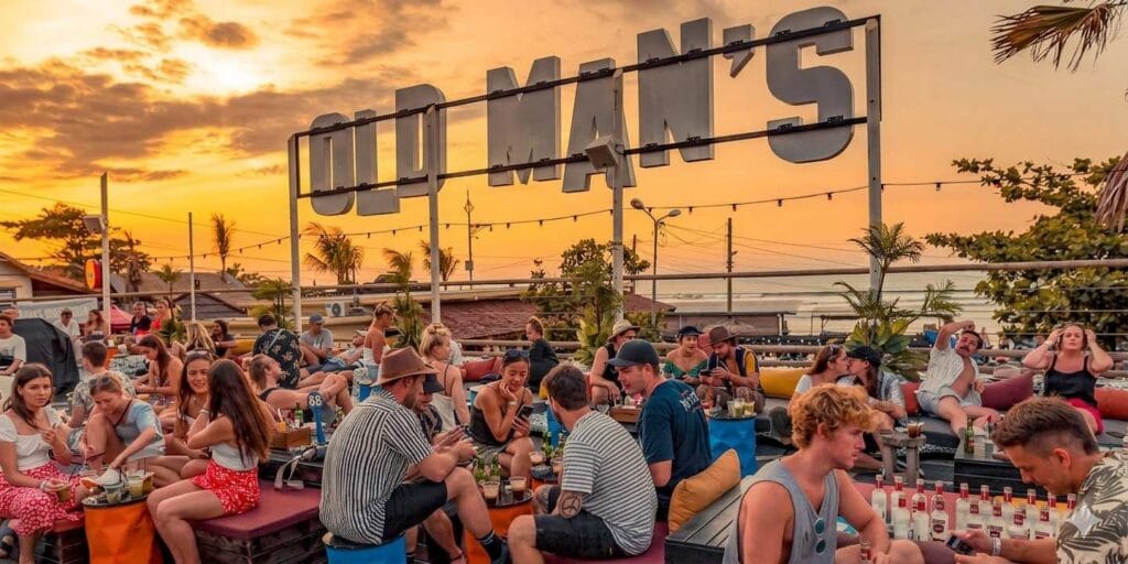 canggu bali beach club no minimum spend sunset atmosphere