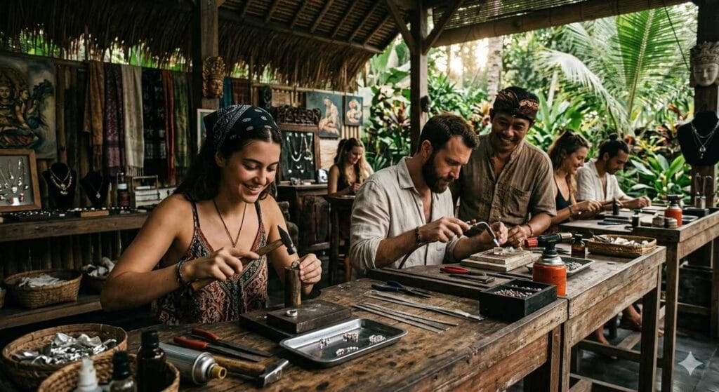 ubud bali silver class crafting silver ring