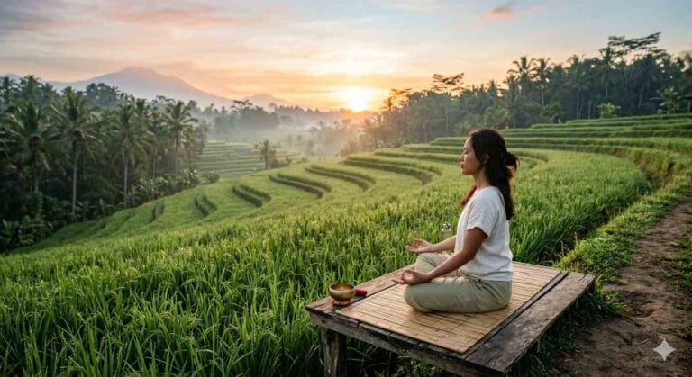 spiritual retreat ubud meditation nature