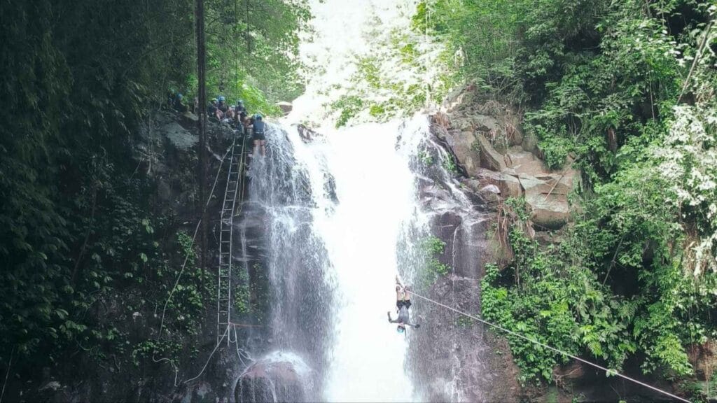 best canyoning bali waterfall adventure in north bali jungle