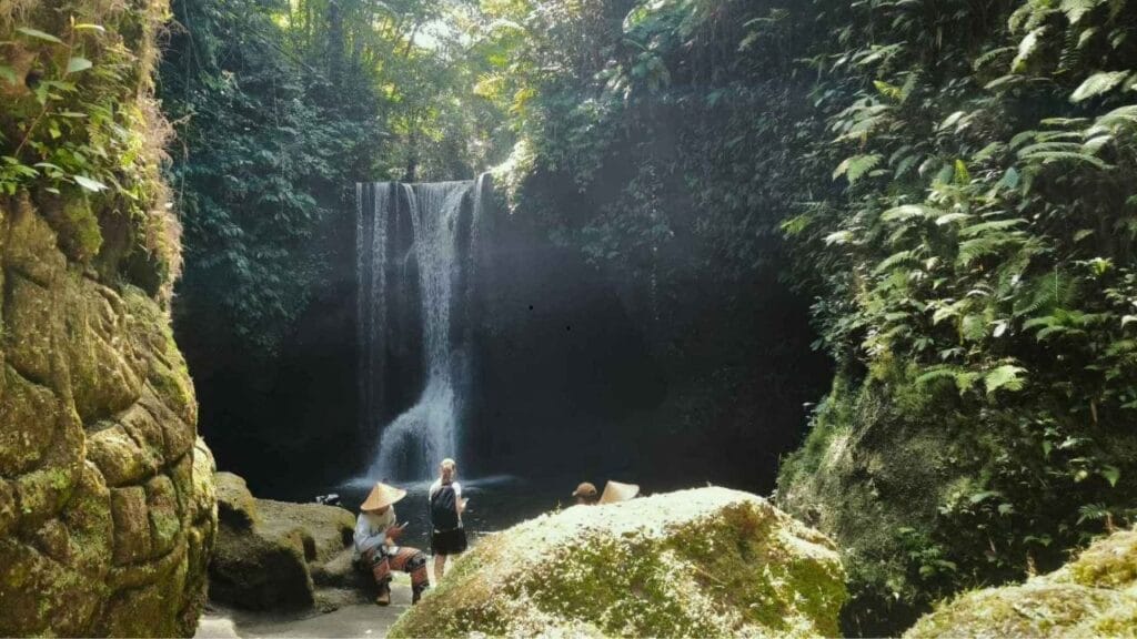 natural swimming pool at suwat waterfall ubud bali