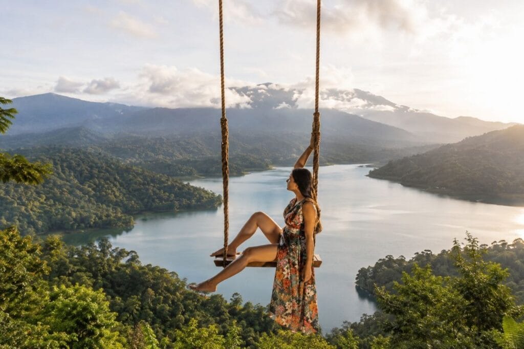 Wanagiri Hidden Hills Bali swing view