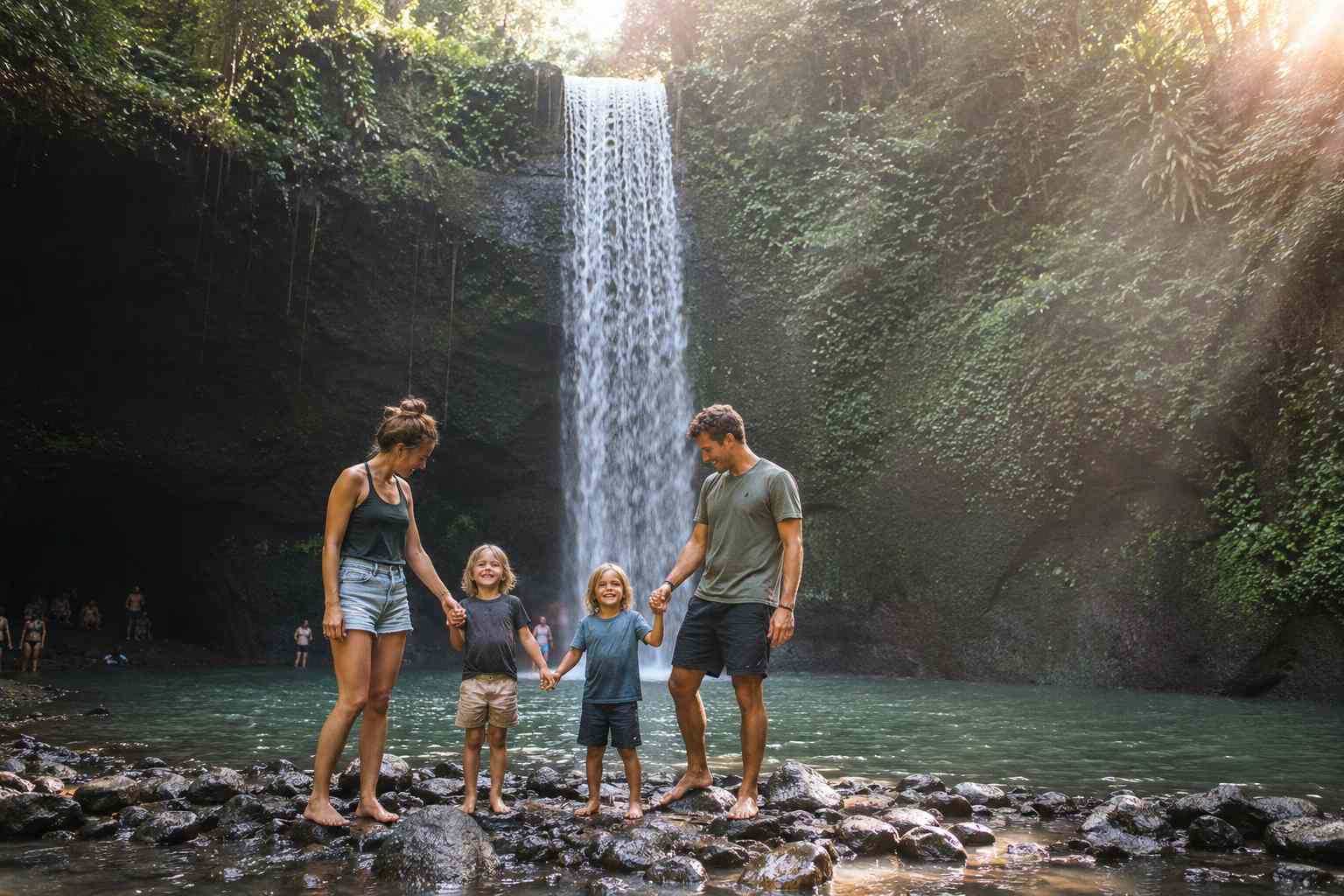 things to do in bali with kids at tibumana waterfall