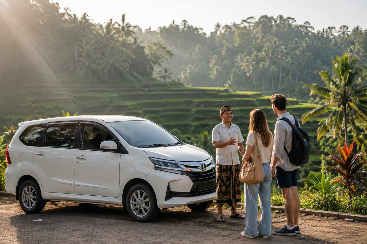 private driver canggu to ubud explain about rice terrace in ubud