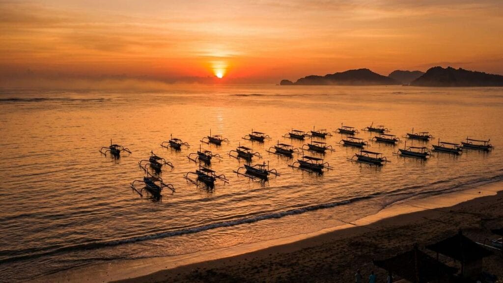 best sunrise spots in Bali from sanur beach