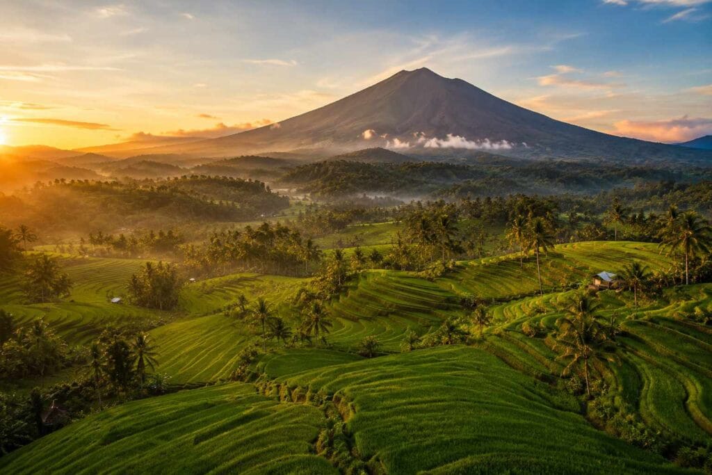 Sidemen Valley Bali luxury resort with Mount Agung views