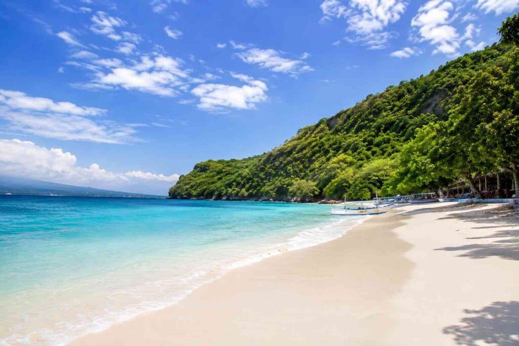 Virgin Beach Karangasem Bali white sand