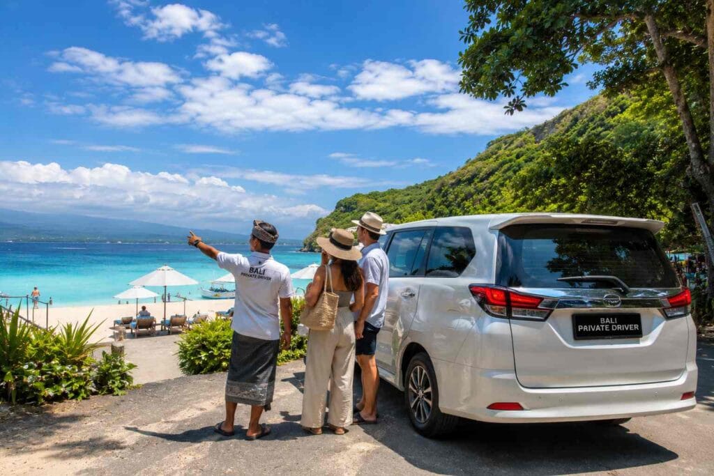 Bali private driver exploring Virgin Beach in Karangasem