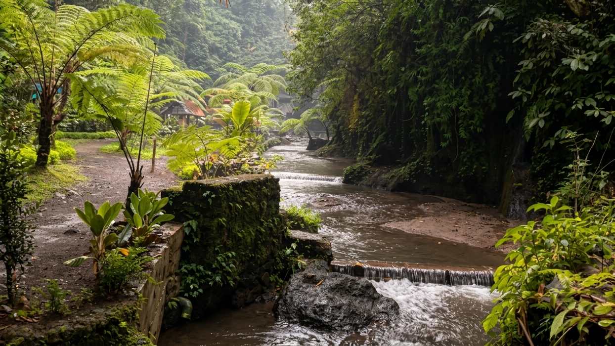 Goa Raja Waterfall Bali hidden tropical waterfall