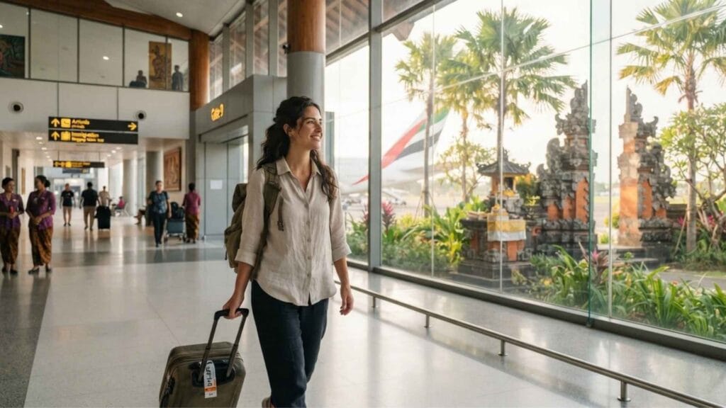 Arriving in Bali after a Dubai to Bali flight