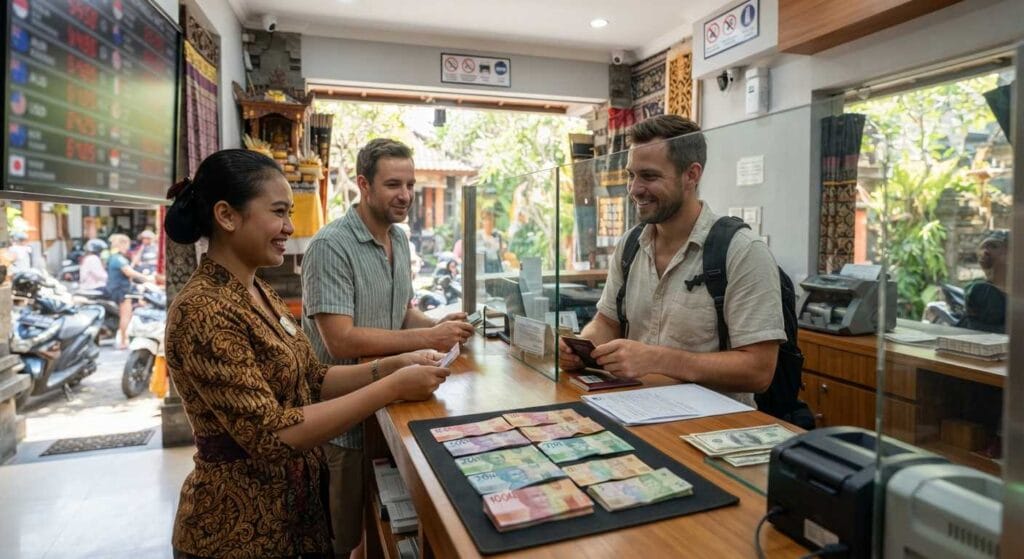Money Changer Bali Tips for counting Indonesian rupiah